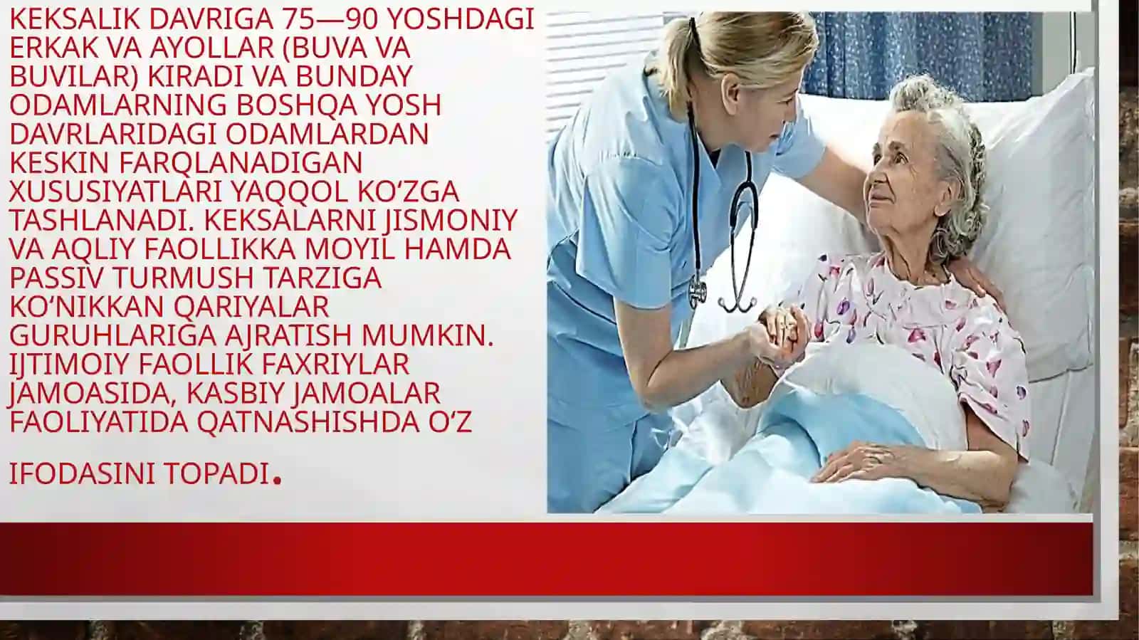 Keksalik davri. Uzoq umr koʼruvchilarning psixologik xususiyatlar 3
