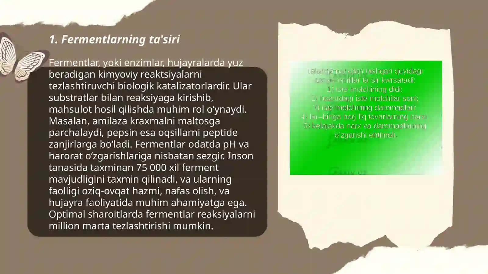 Biokimyoviy jarayonlar tezligiga ta'sir etuvchi omillar 3