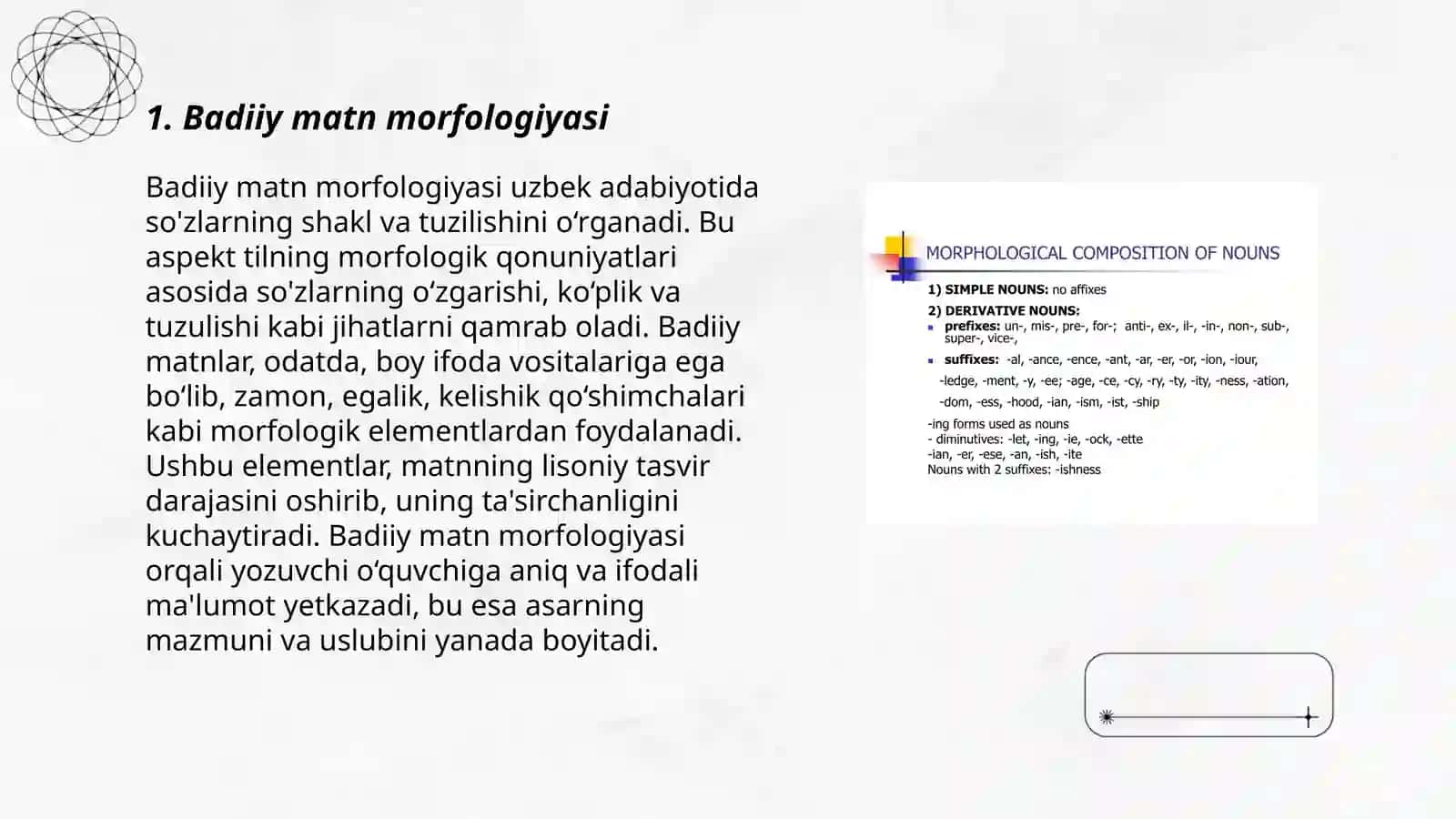 Badiiy matnning morfologik xususiyatlari 3