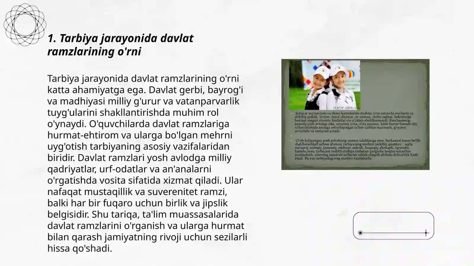 Tarbiya jarayonida davlat ramzlaridan foydalanish 3