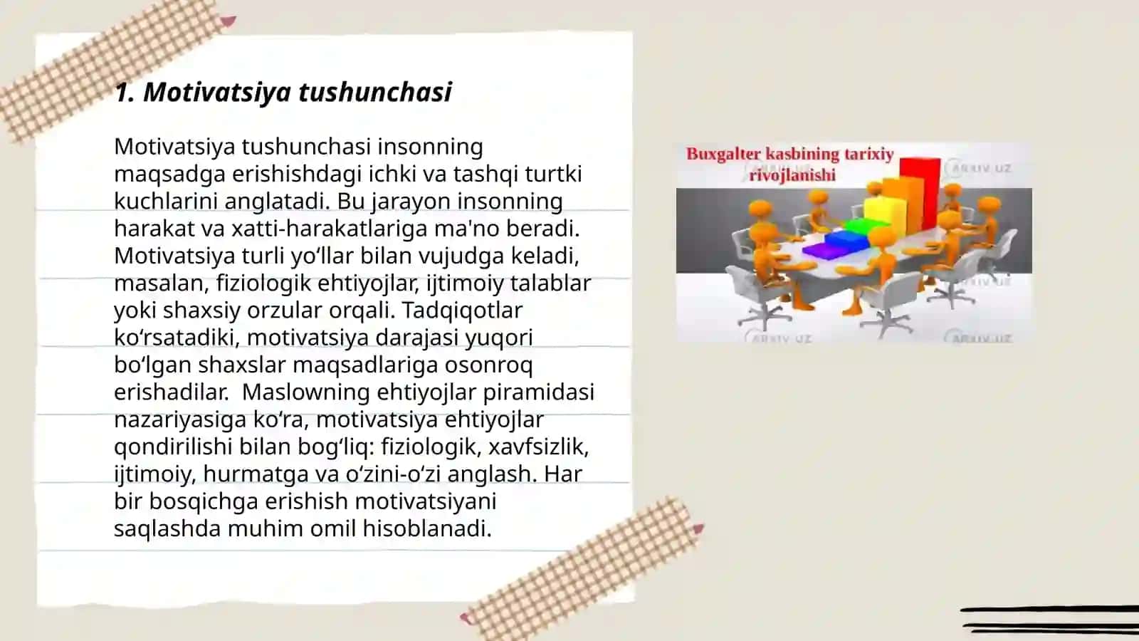 Motivning rivojlanish bosqichlari 3