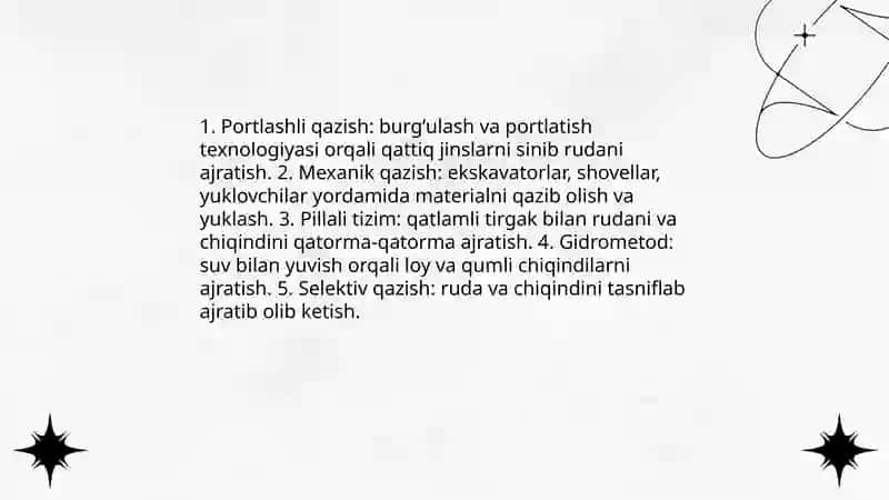 Ochiq kon ishlaridagi qazish-yuklash jarayonlari 3