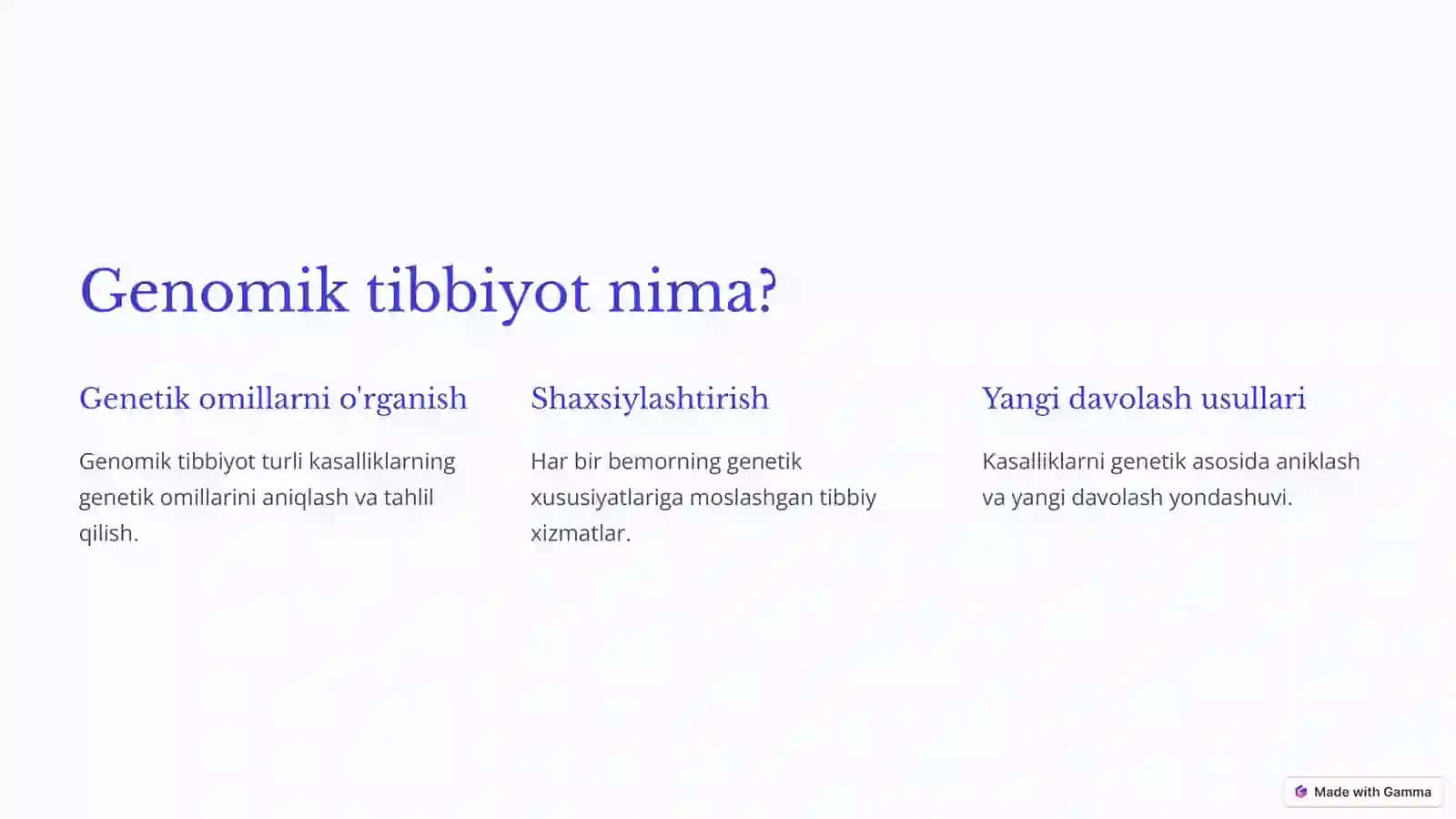 Tibbiyot genomikasi 3