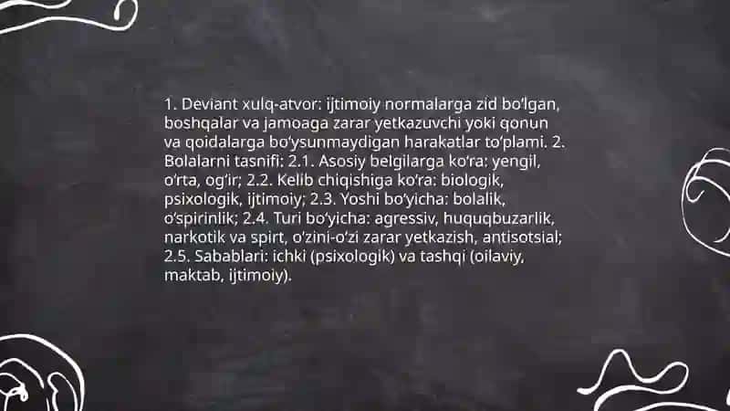 Deviant xulq-atvor bolalar bilan ijtimoiy pedagogik faoliyat 3