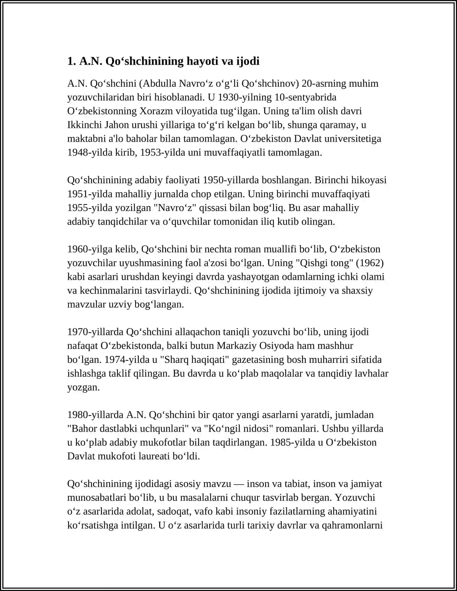 ARASTUNING AXLOQI KABIR ASARIDA INSON MANAVIY OLAMING BOYLIGI VA GO'ZALLIGI HAQIDA TALIMOT BO'YICHA PREZENTATSIYA TAYYORLASH 3
