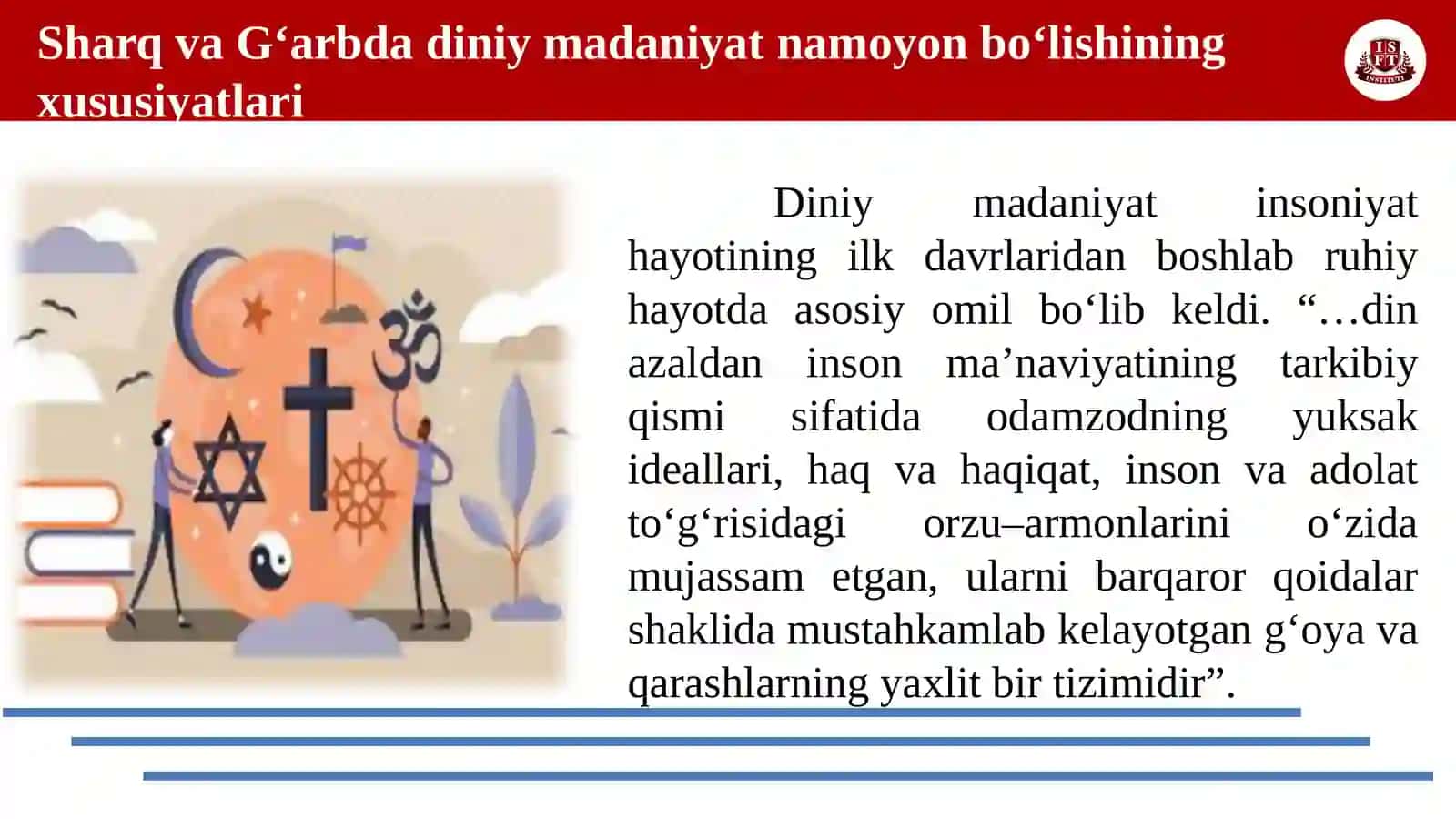 Din - ma’naviy madaniyatning muhim elementi 3