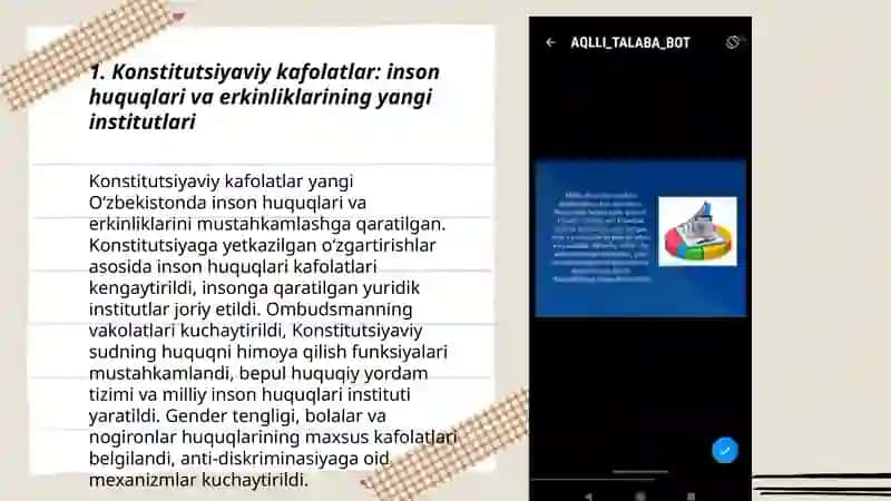 Yangi Oʻzbekistonning inson haq -huquqlari va erkinliklari kafolotining yaratilishi 3
