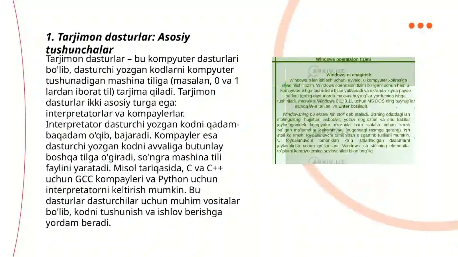 Tarjimon dasturlar va ulardan foydalanish asoslari, ularning farqlari 3