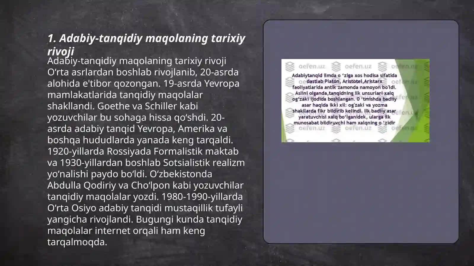 Adabiy-tanqidiy maqola janri 3