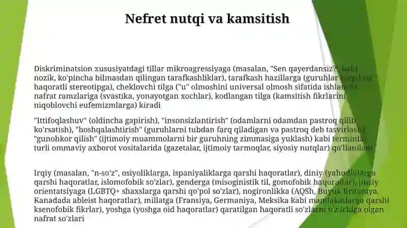 Tabu va evfimizmlar. Terminologiya 3