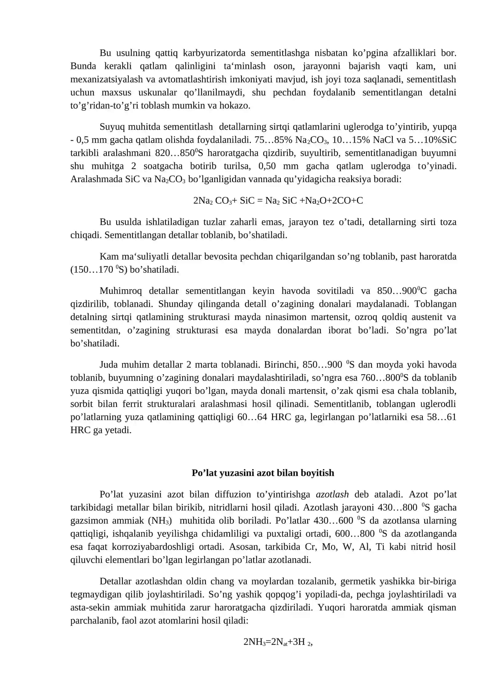 Kimyoviy-termik ishlov berish texnologiyalari 3
