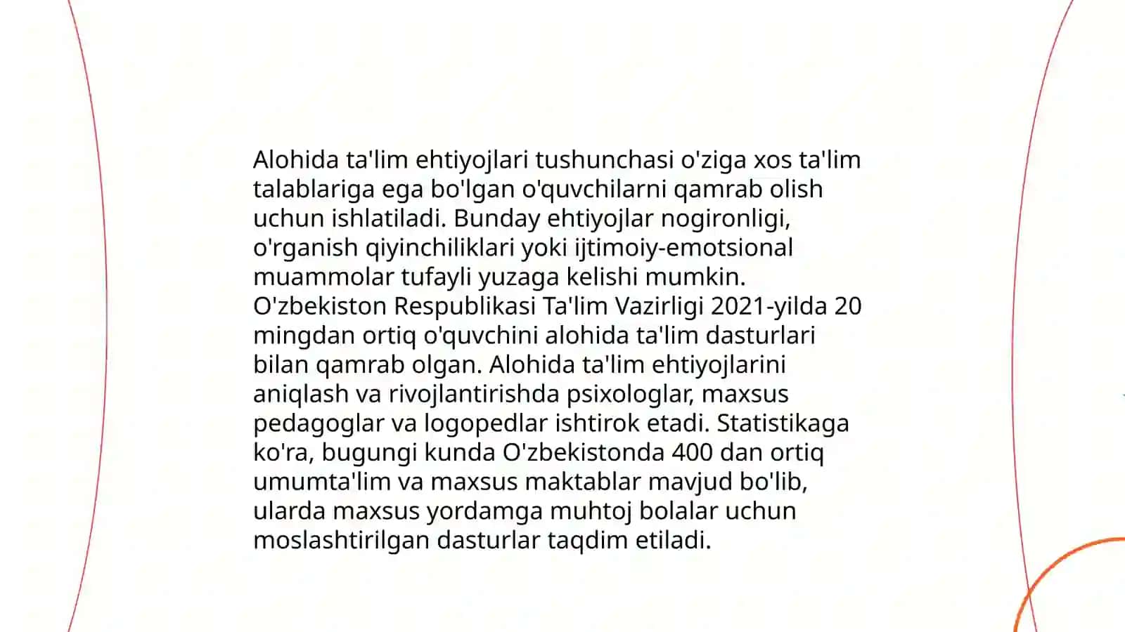 Alohida ta'lim ehtiyojlari bo'lgan bolalar maktabgacha ta'limi me'yoriy hujjatlarini tahlil qilish 3