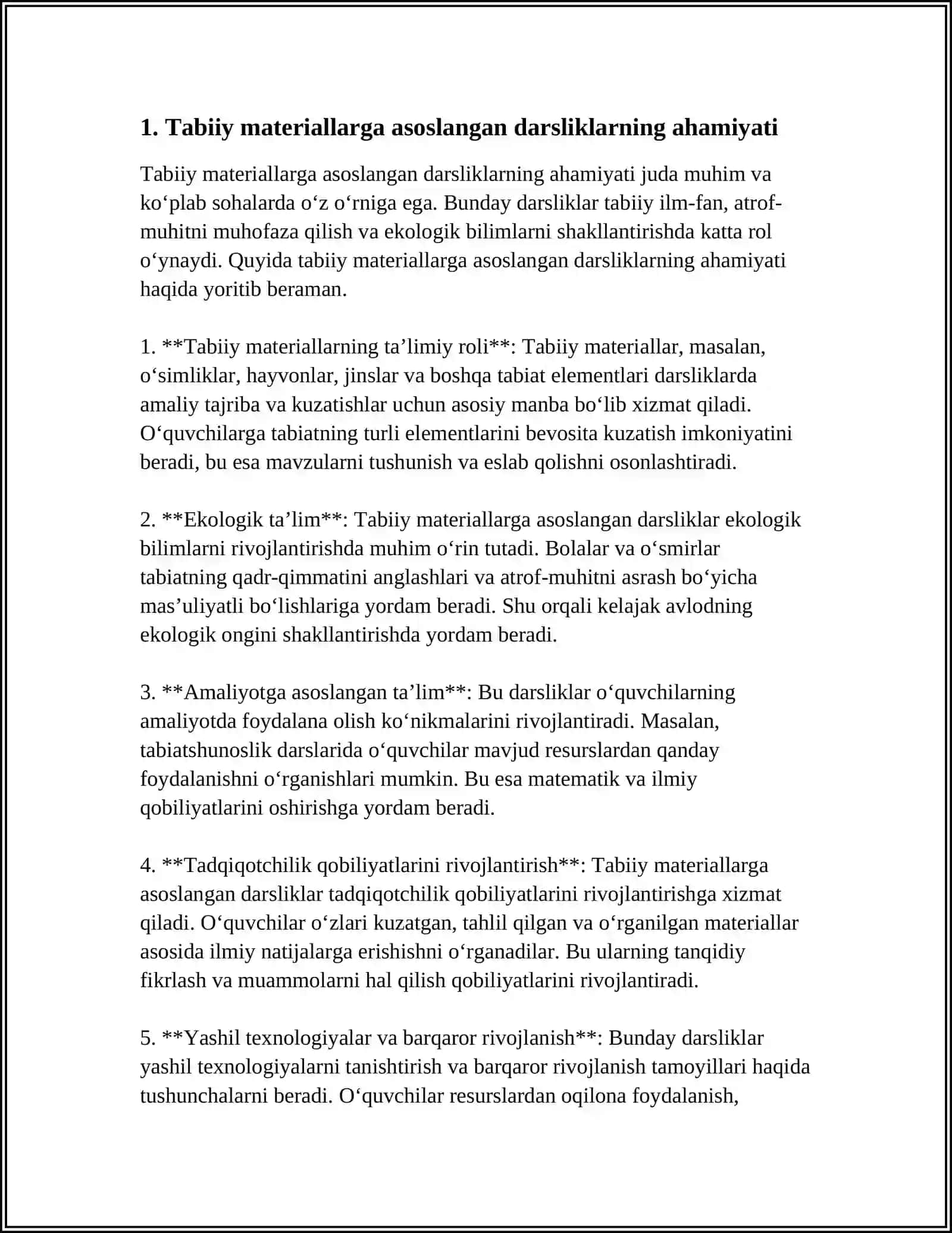 TABIIY MATERIALLAR BILAN ISHLASH DARSLARINI TASHKIL ETISH METODIKASI 3
