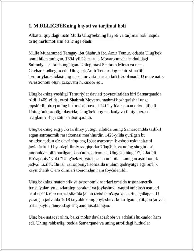 M.ULLIGBEK MAMLEKETLIK GAYRATKERI HAM ULLI ALIM 3