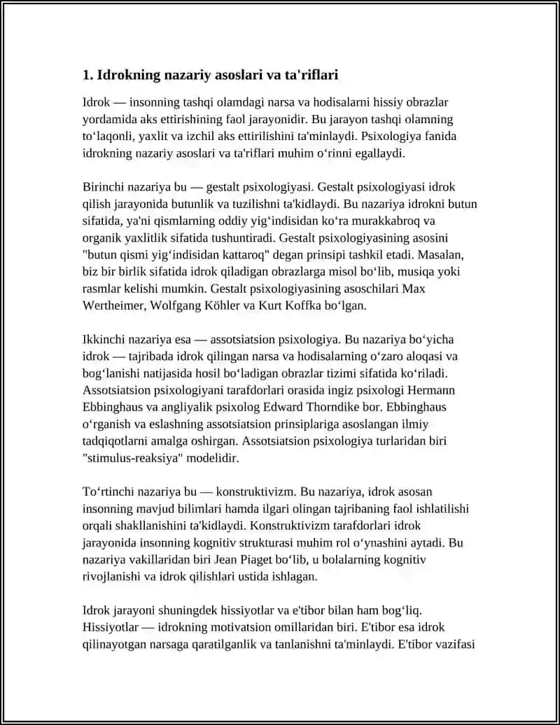 IDROK MAVZUSIDA REFERAT 3