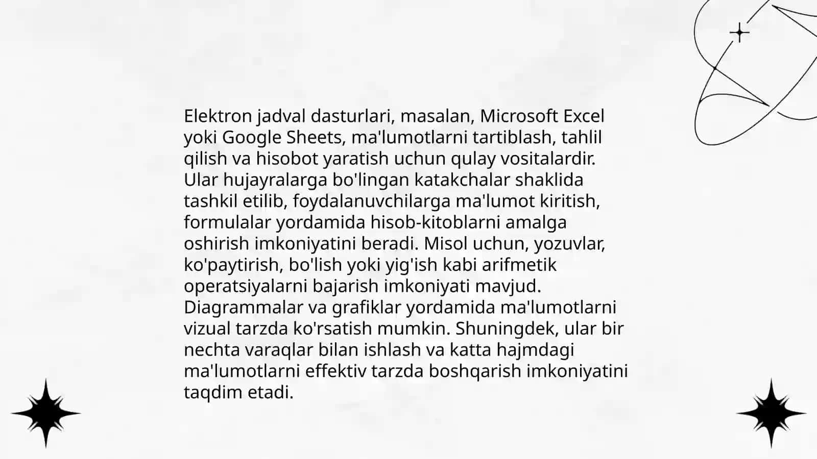 Elektron jadvalda funksiyalar ustalari bilan ishlash imkoniyatlari 3