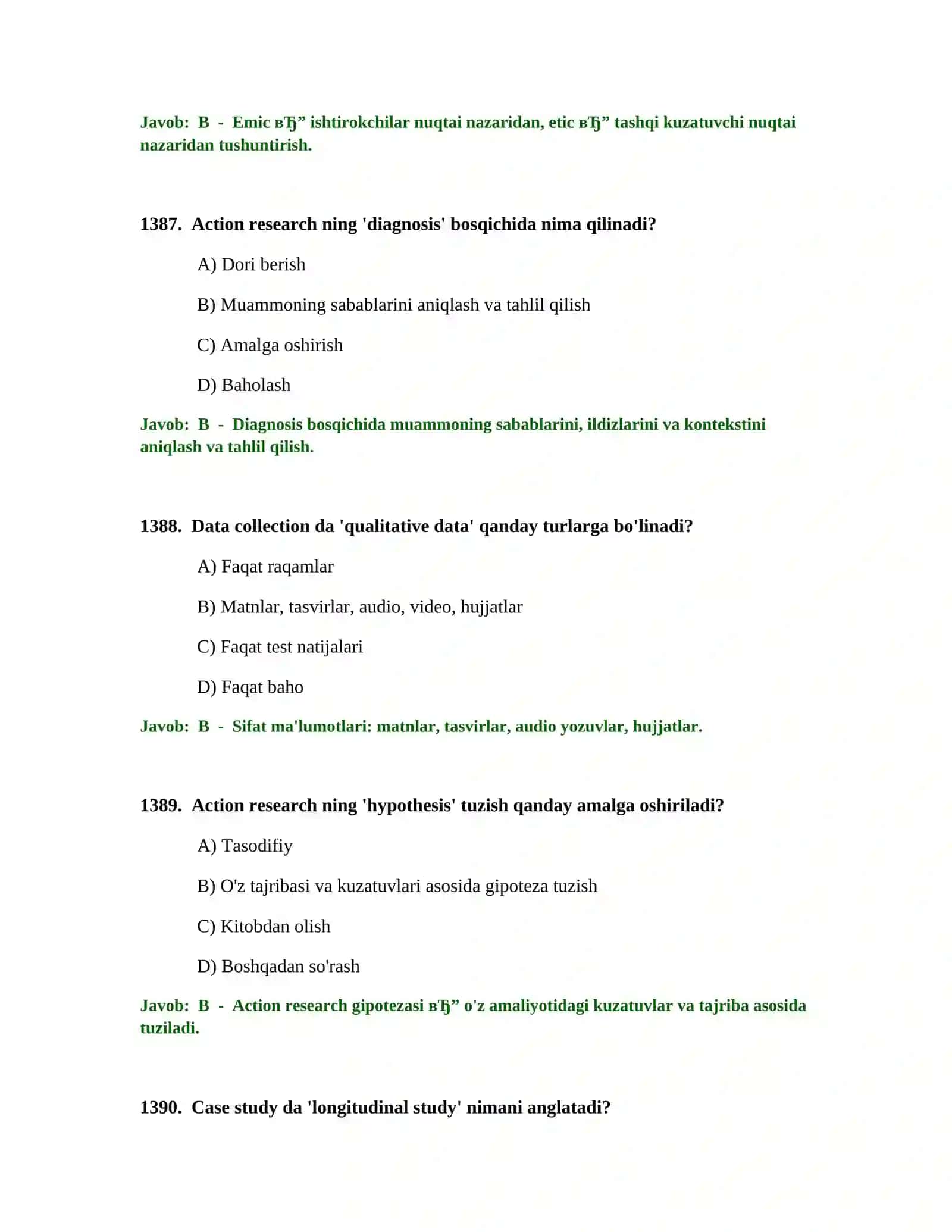 BOSHLANG'ICH TA'LIM O'QITUVCHISI TEST SINOVLARI 3