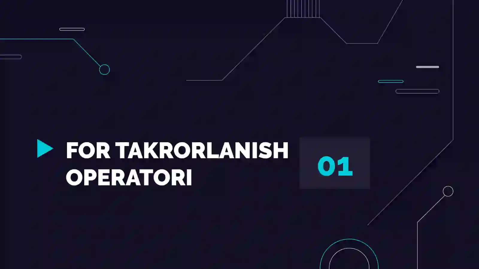 PYTHONDA BOSHQARUV BAYONOTLARI (Python Control Statements) 3