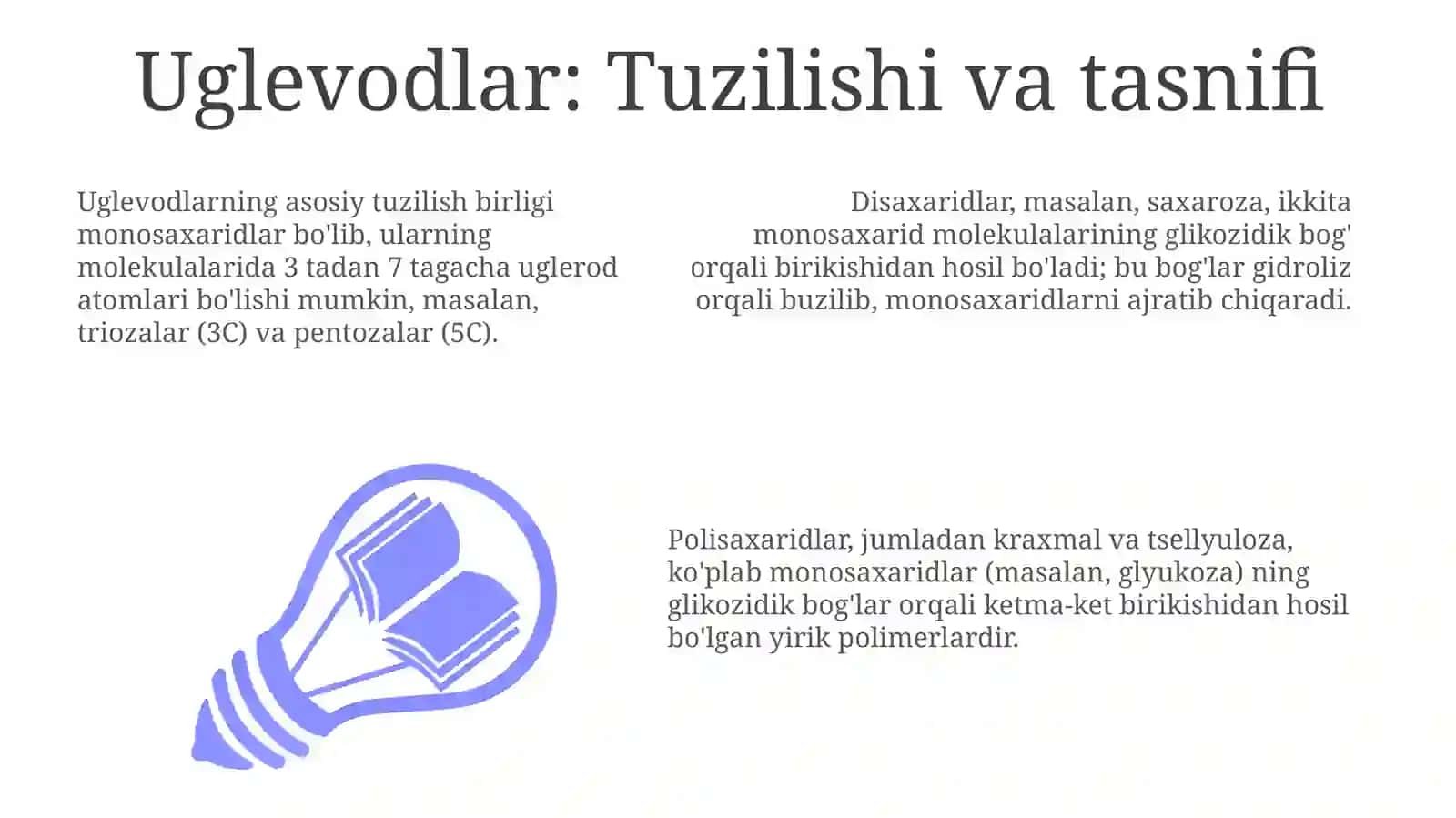 Uglevodlar almashinivu va funksialari 3