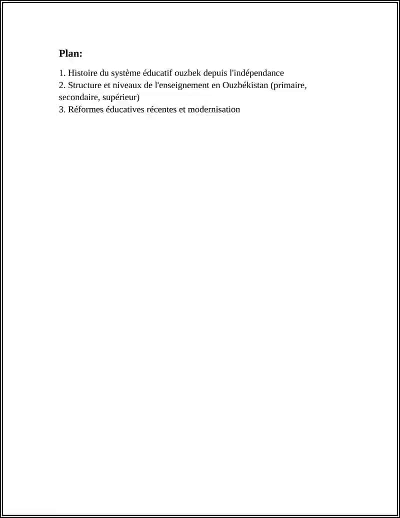 Histoire du système éducatif ouzbek depuis l'indépendance 3
