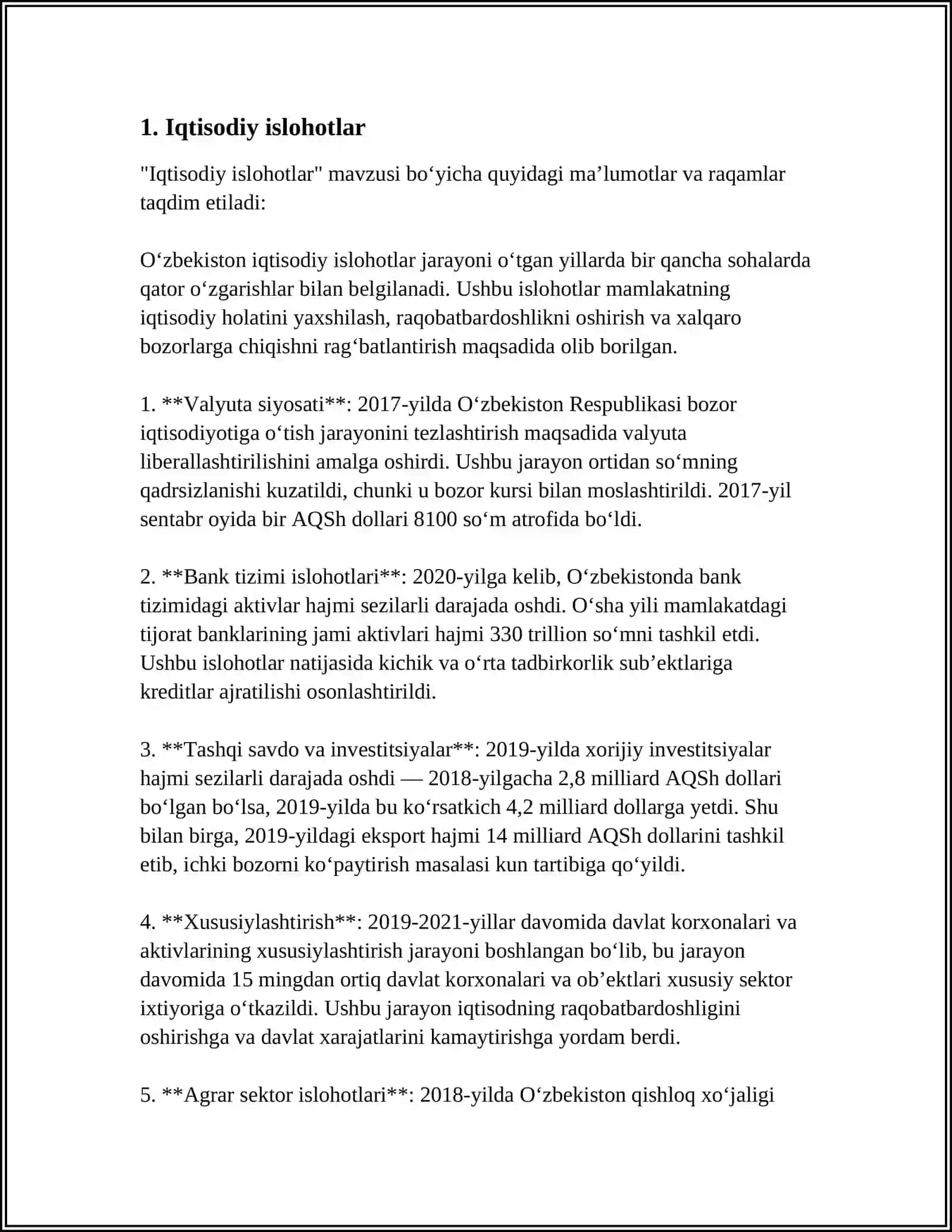 MUSTAQILLIK YILLARIDA DAVLAT BOSHQARUV TIZIMIDA AMALGA OSHIRILGAN ISLOHOTLARNING XUSUSIYATI 3
