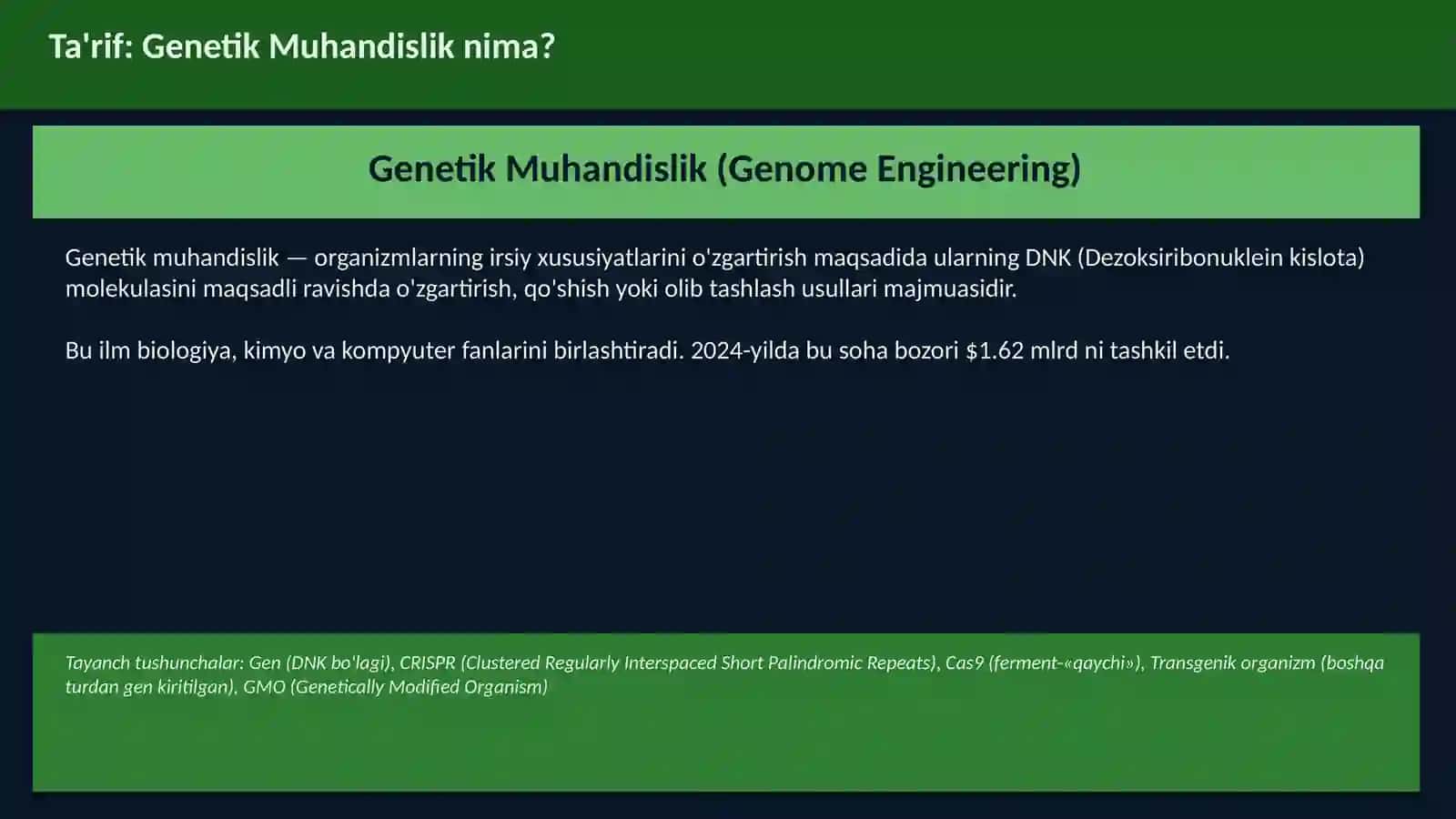 Genetik Muhandislik Ta'riflari 3