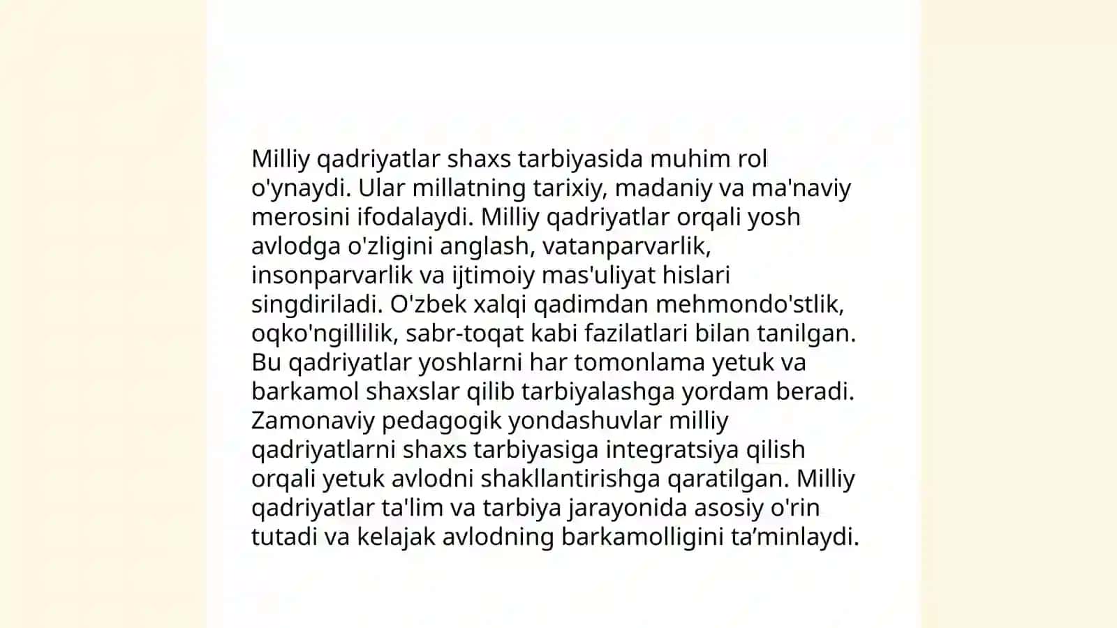 Milliy Qadriyatlar Asosida Shaxsni Shakllantirish 3