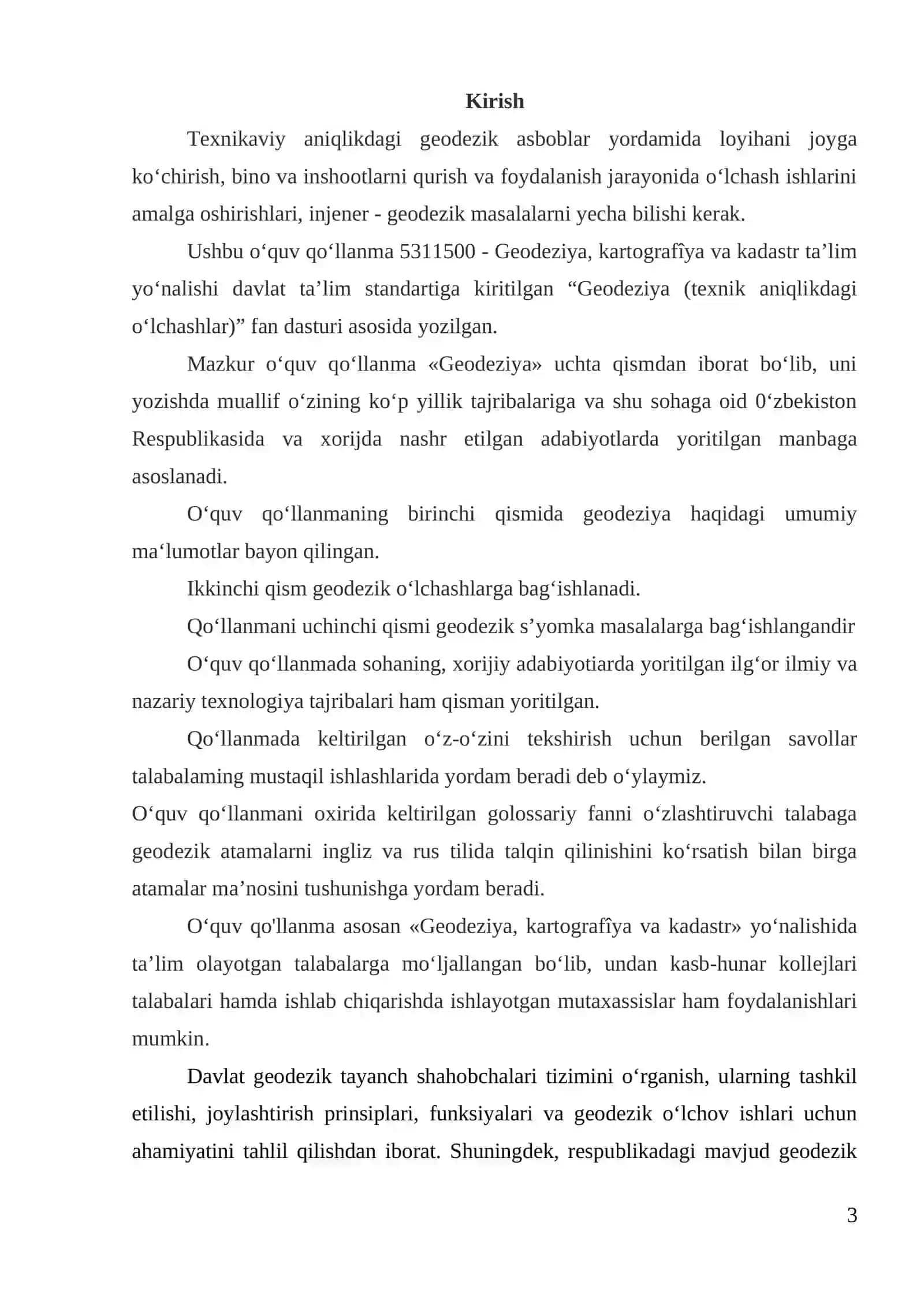 Geodeziya fanidan "Mashtab" mavzusidagi KURS ISHI 3