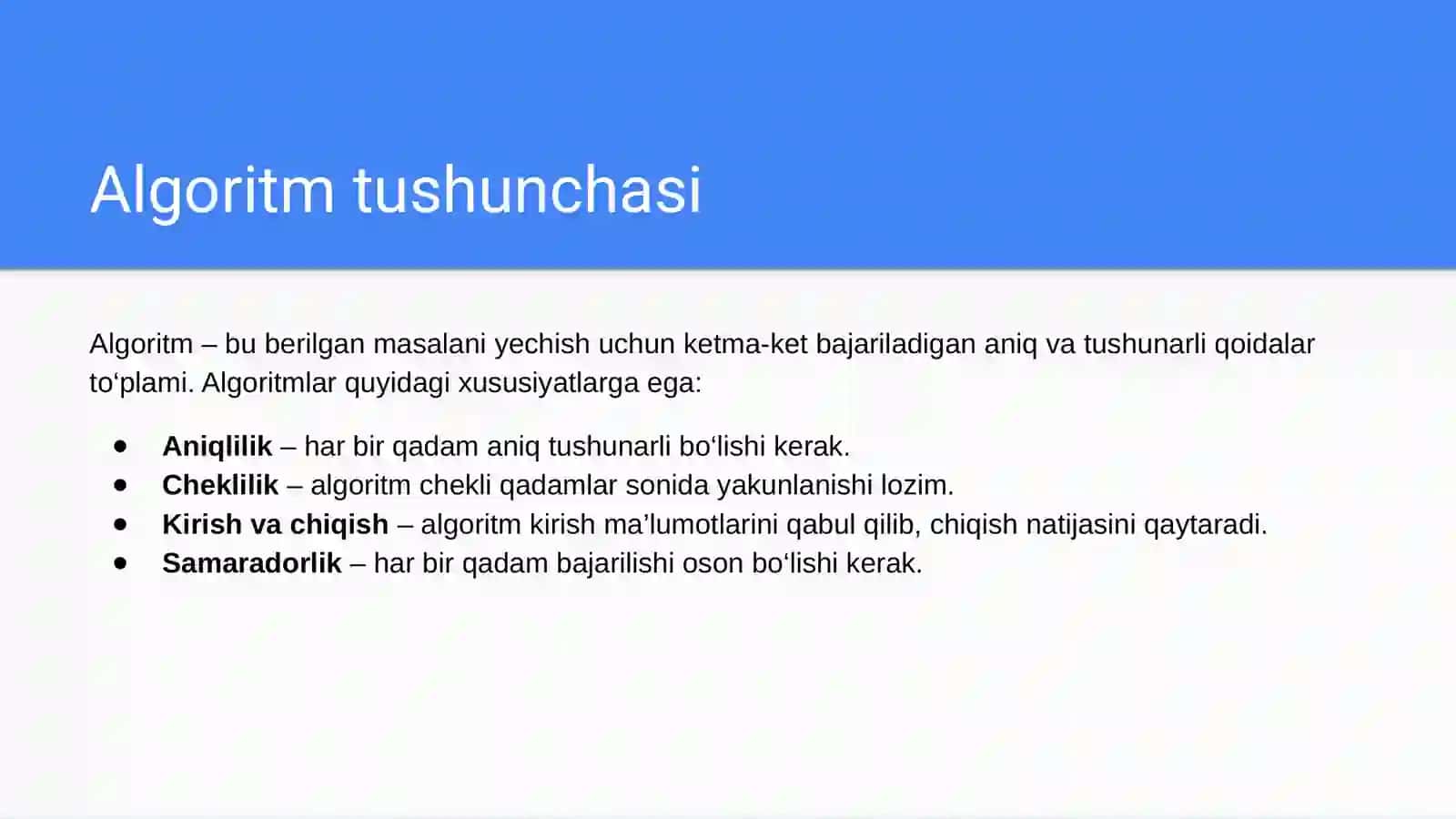 Algoritmlarni loyihalashtirish va tahlil qilish faniga kirish 3