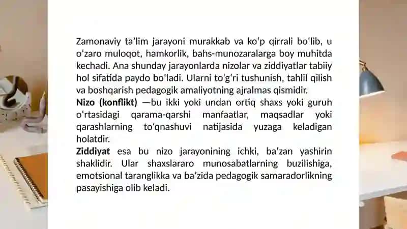 Pedagogik Nizolar va Ziddiyatlar 3