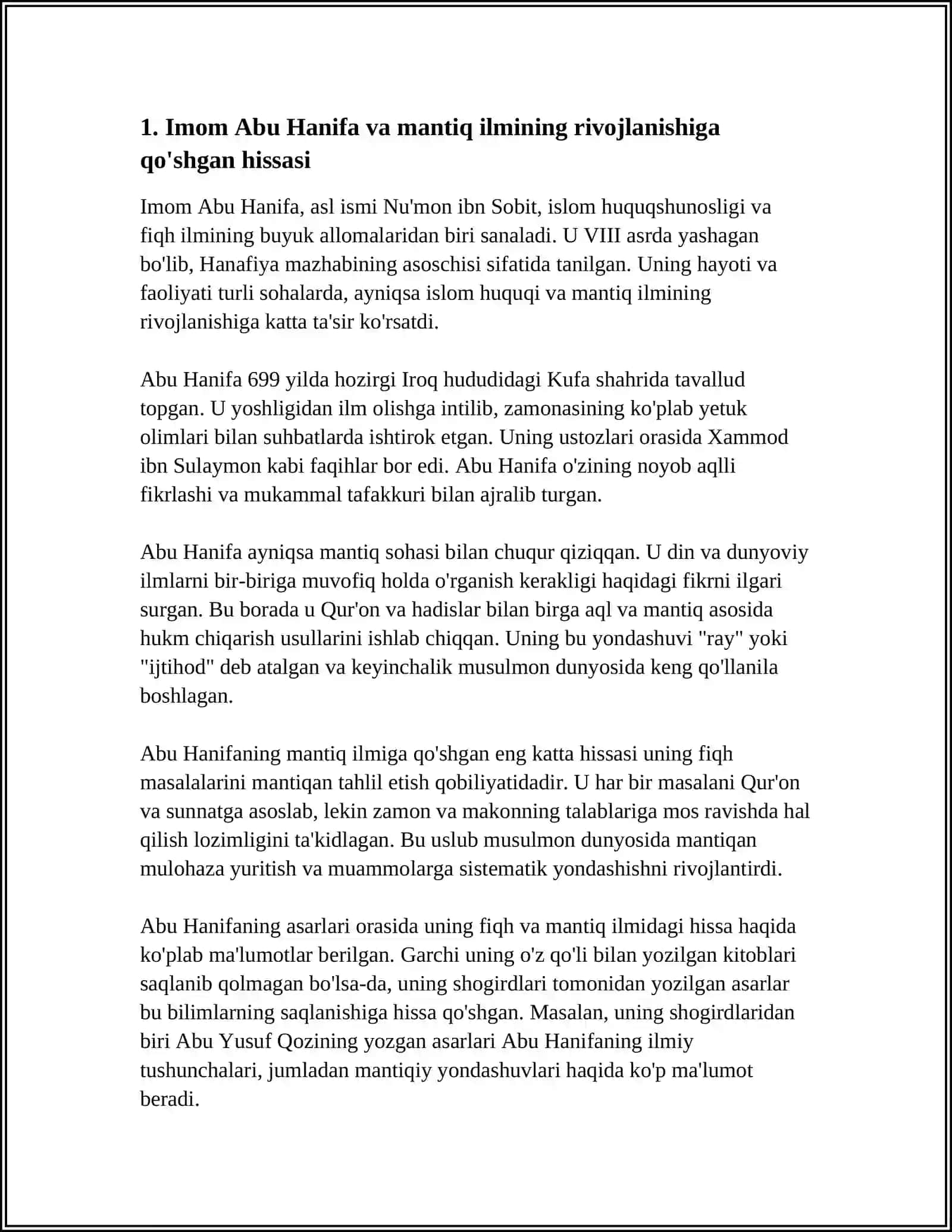 SHARQ MUTAFAKKIRLARINING MANTIQ ILMI RIVOJIGA QOʻSHGAN HISSALARI 3