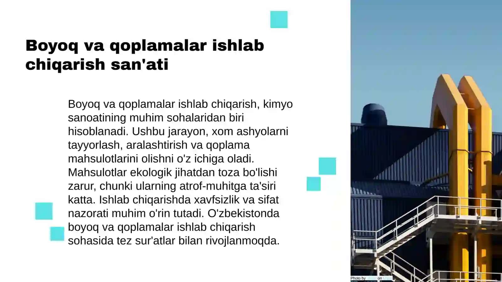 Boyoq va qoplamalar ishlab chiqaruvchi korxonalarining atrof-muhitga zararini kamaytirish 3