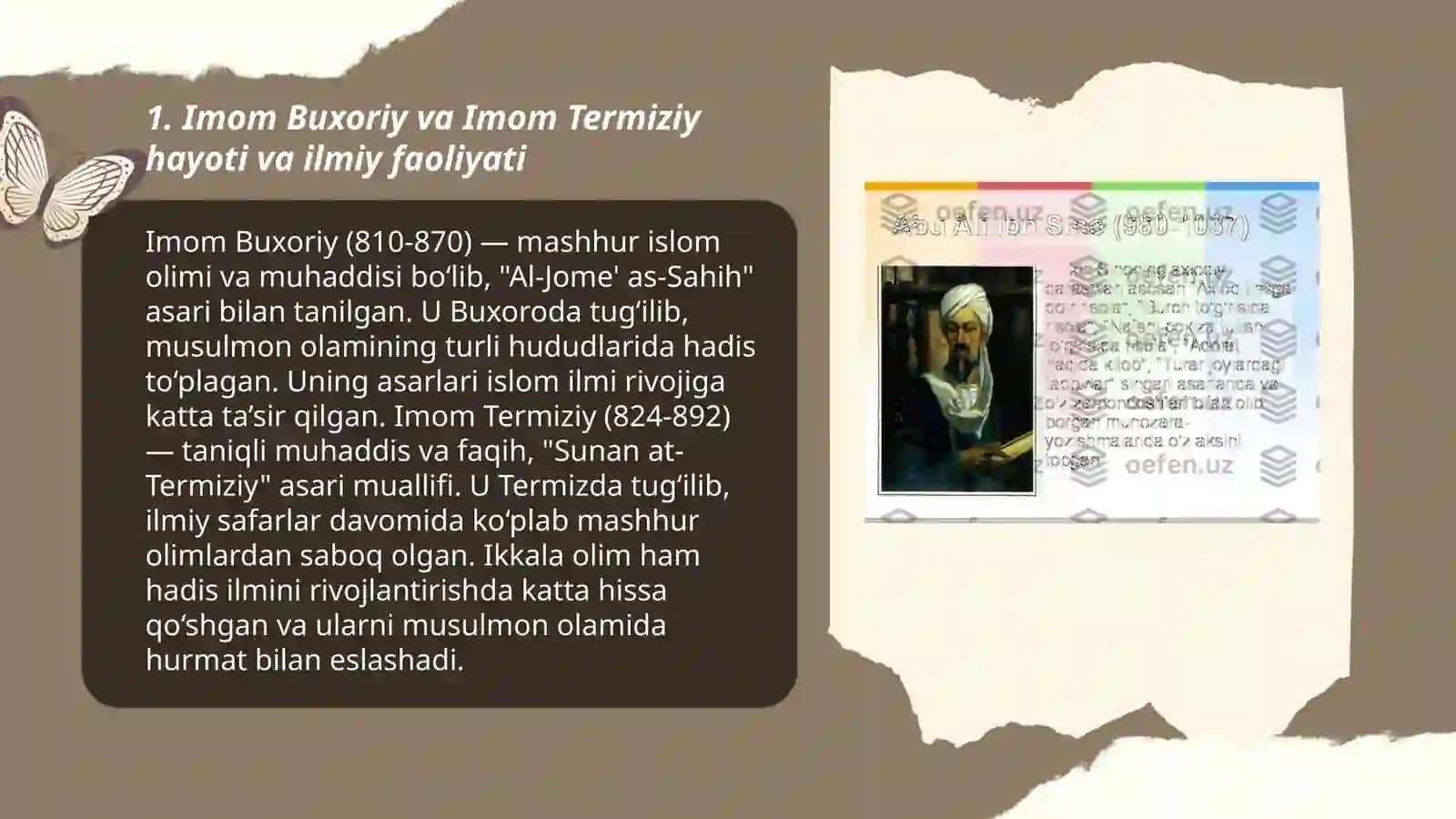 Imom Buxori va Imom Termiziy hayoti va ilmiy faoliyati 3