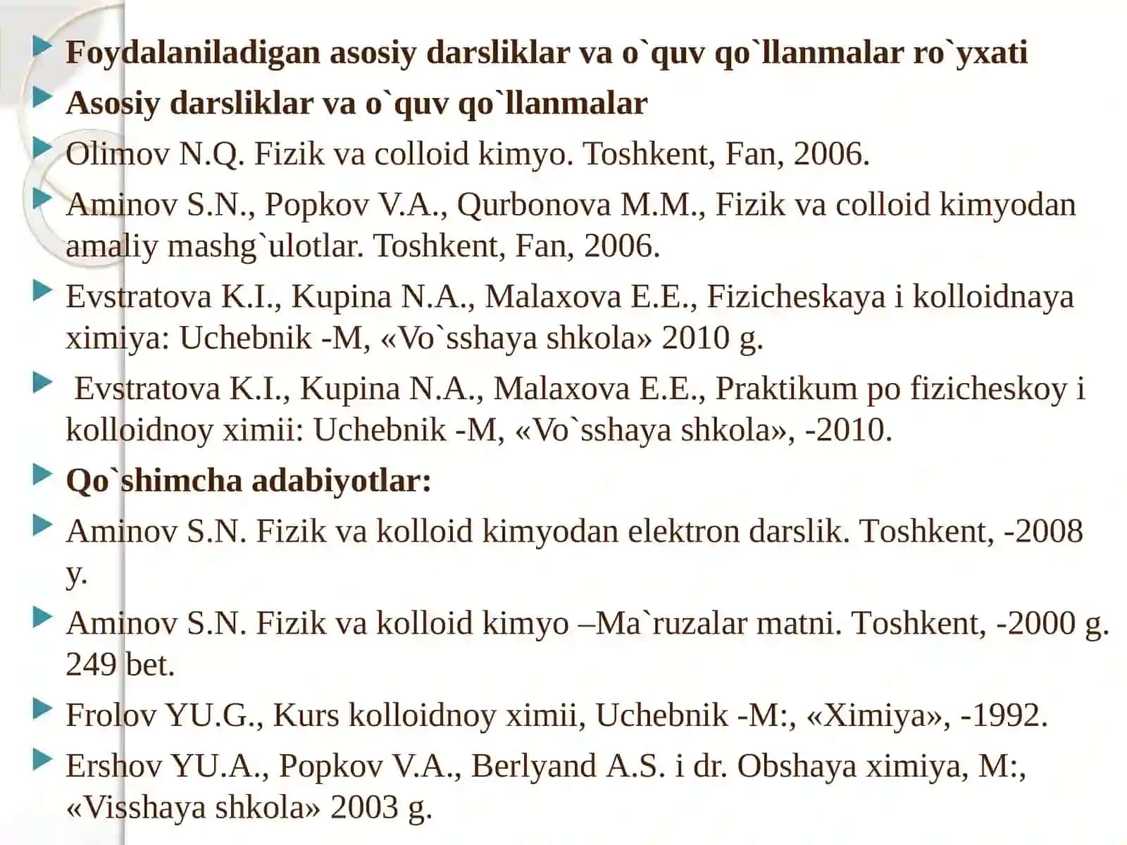 Sathdagi hodisalar. Qattiq jism sathidagi adsorbsiya. Lengmyur, Polyani, Frendlihtenglamalari 3