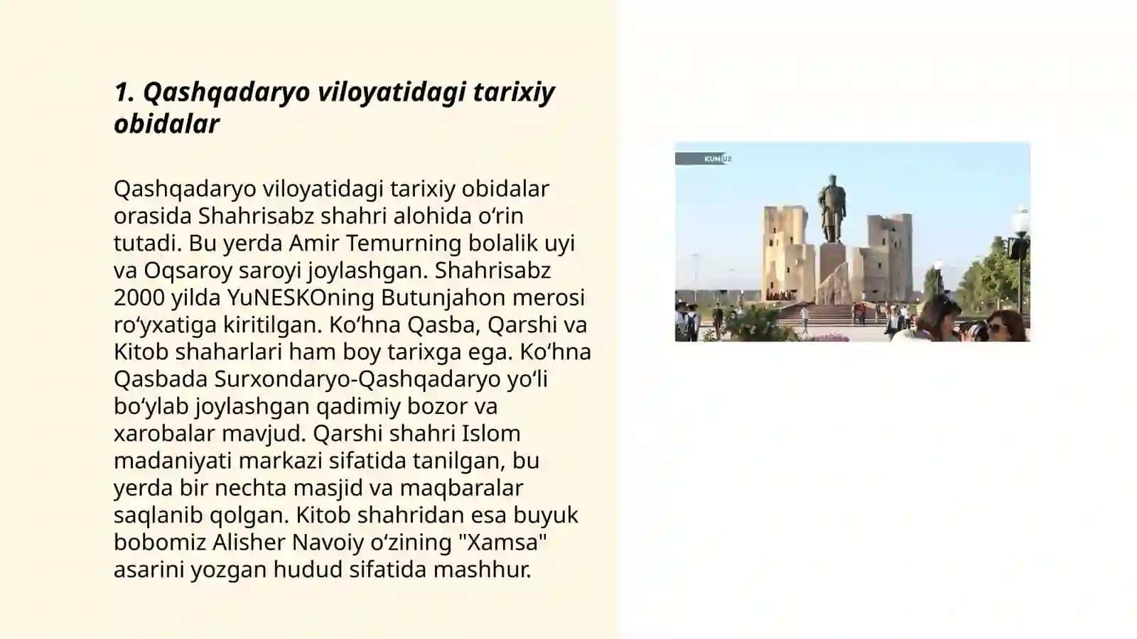 Qashqadaryo Turizm va Manzilgohlari 3