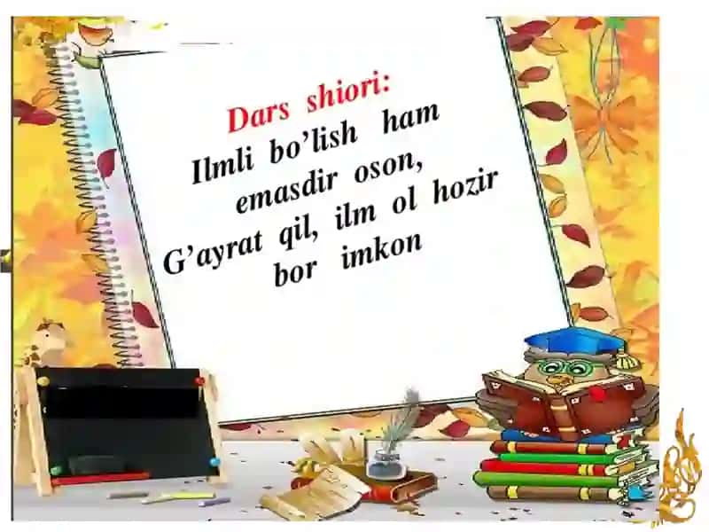 2-sinf “Tarbiya”fanidan OCHIQ DARS 3