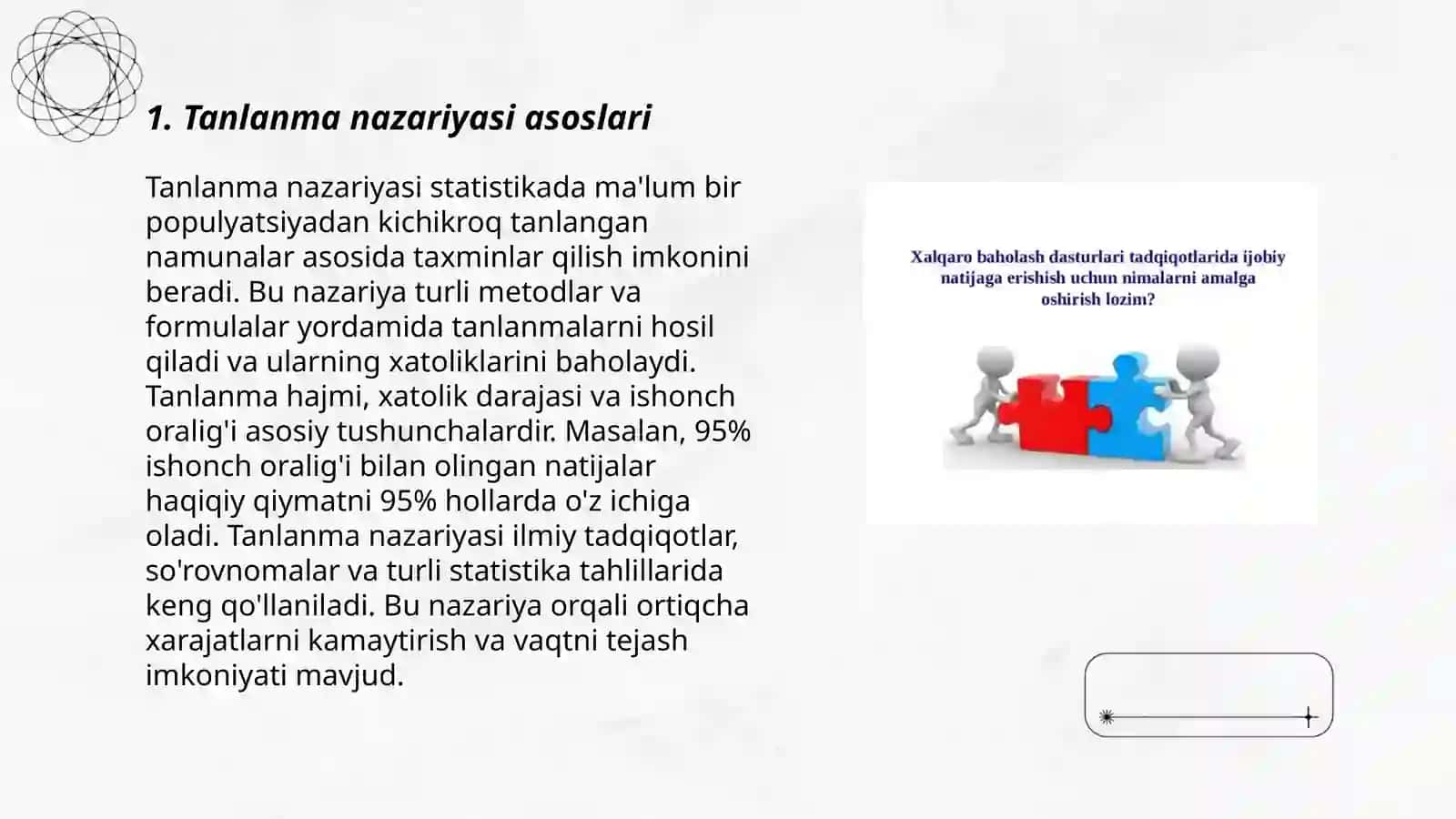 Tanlanma nazariyasi asoslari 3