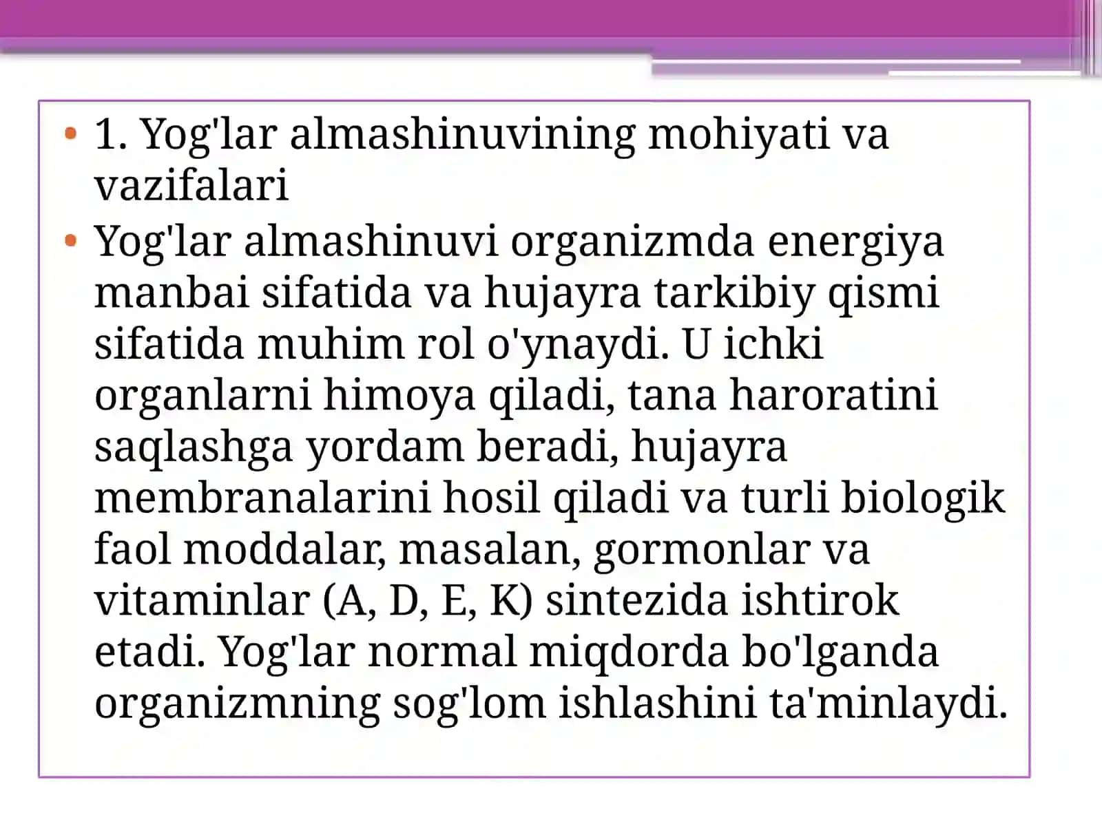 Patalogik Fiziologiya - Yog'lar Almashinuvi Buzilishi va Semizlik 3