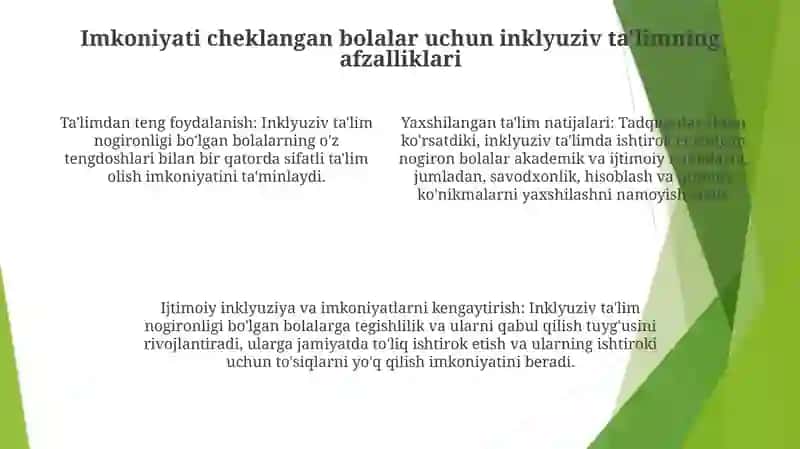 Imkoniyati Cheklangan Bolalarni Inklyuziv Ta'Lim Va Tarbiyalash Konsepsiyasi 3