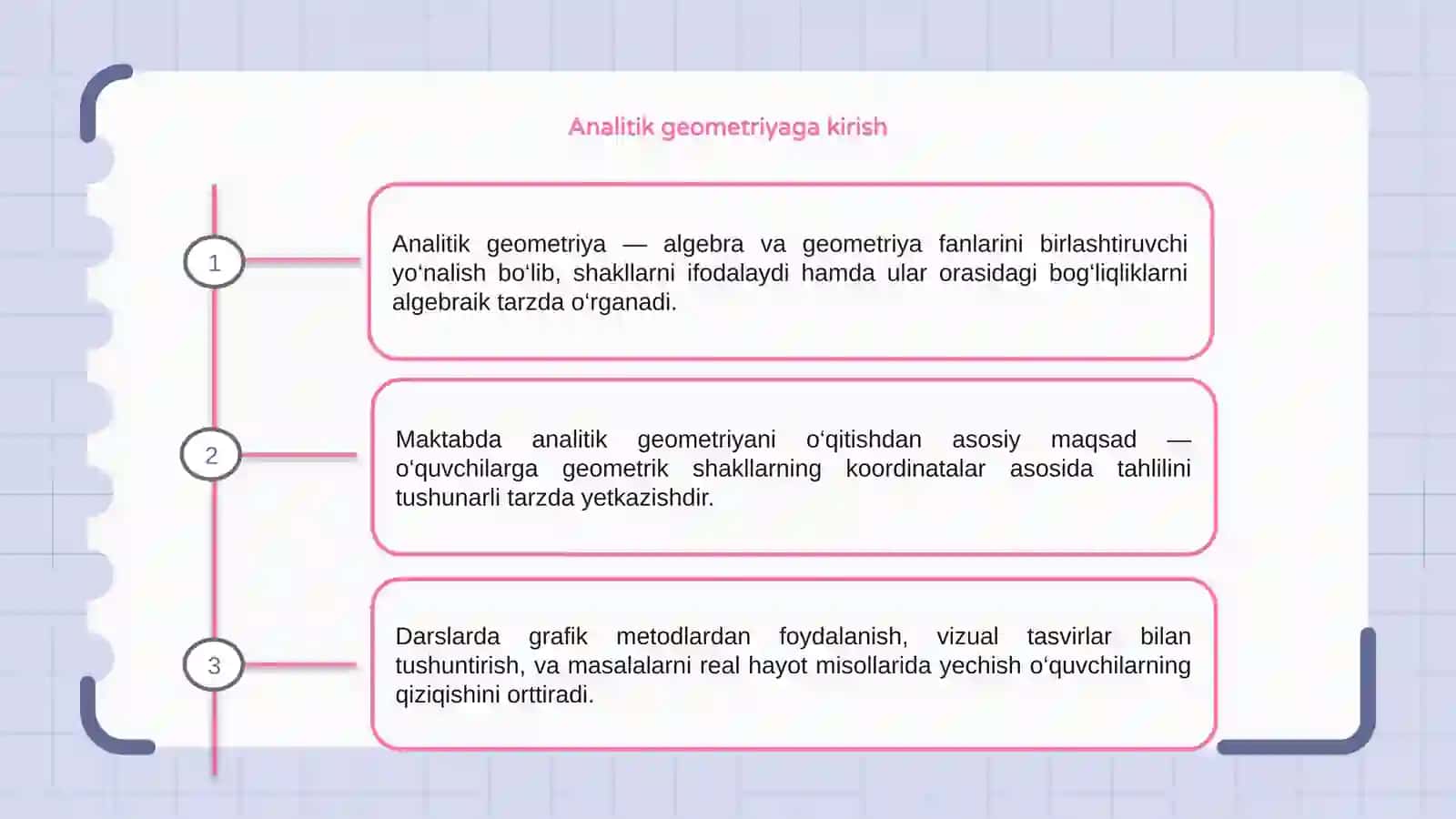 Analitik geometriya elementlarni o'qitish metodikasi 3