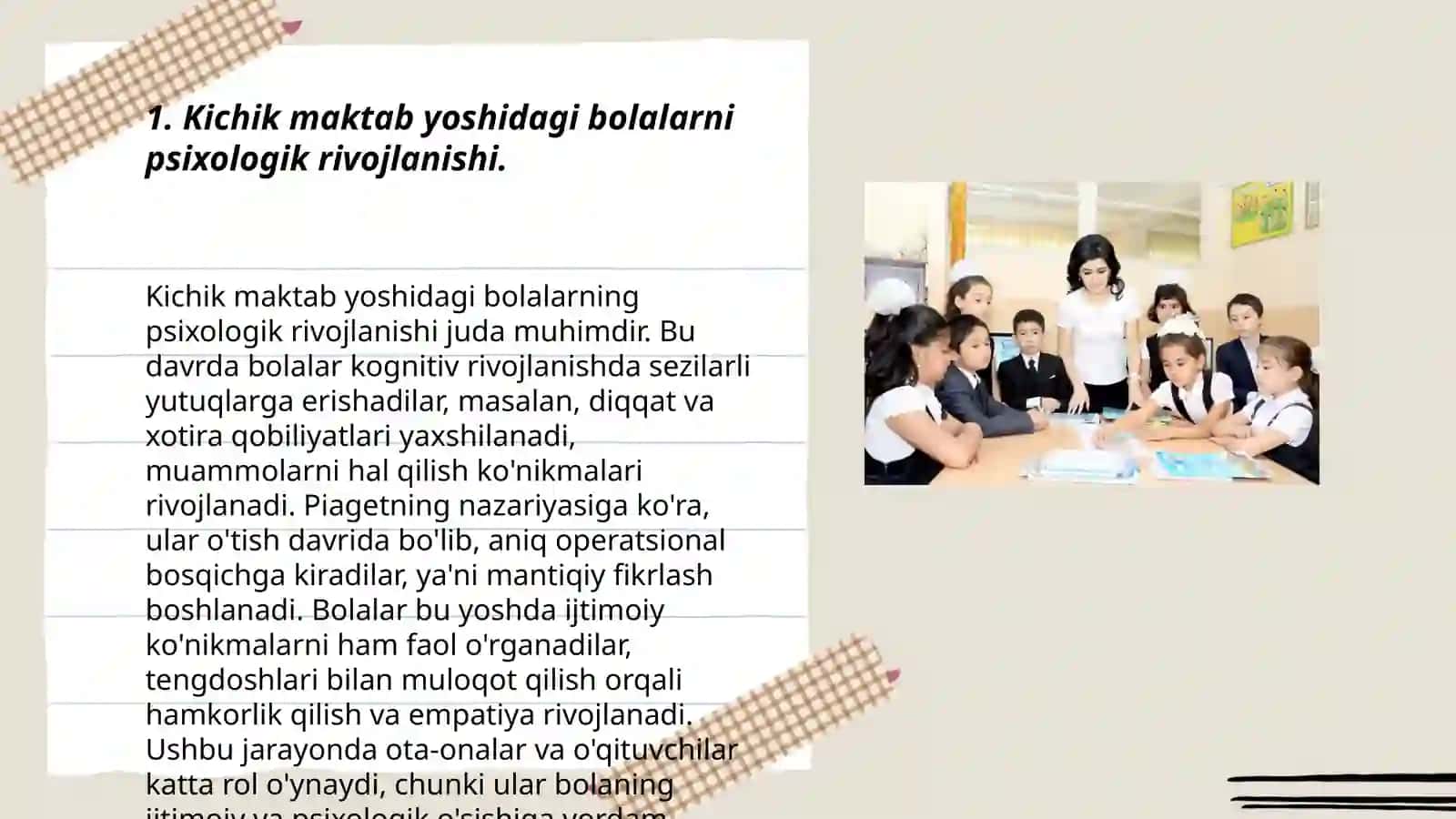 Kichik maktab yoshidagi bolalarni psixologik rivojlanishi 3