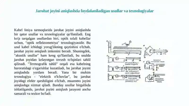 Kabel liniya tarmoqlarida jarohat joyini aniqlash usulari 3