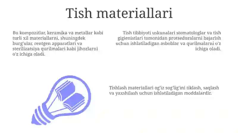 Tish Shifokorligi Asboblari Asoslari 3