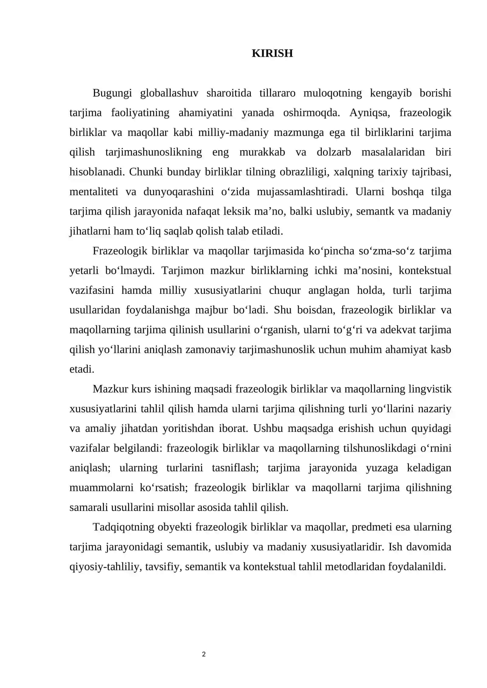 Frazeologik birliklar va maqollarni tarjima qilishning turli yo’llari 3