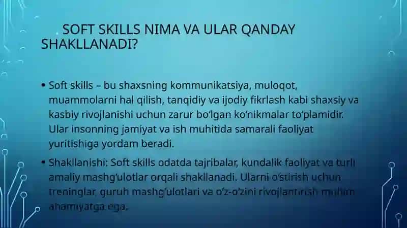 SoftSkills – Tanqidiy fikrlash. Ijodiy fikrlash 3