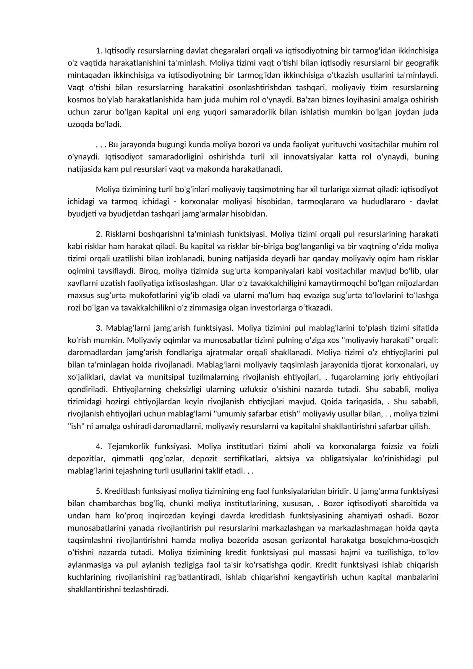 Moliyaviy tizim funktsiyalari va ularning evolyutsiyasi 3