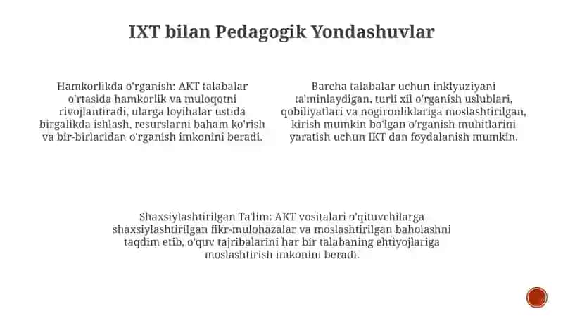 Inklyuziv ta'lim jarayonida pedagogik va axborot kommunikatsiya texnologiyalaridan foydalanish 3
