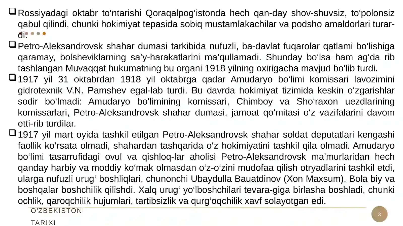 1917-1991 yillarda Qoraqolpog‘iston (sovet xokimiyatini o‘rnatilishi va mustahkamlanishi) 3