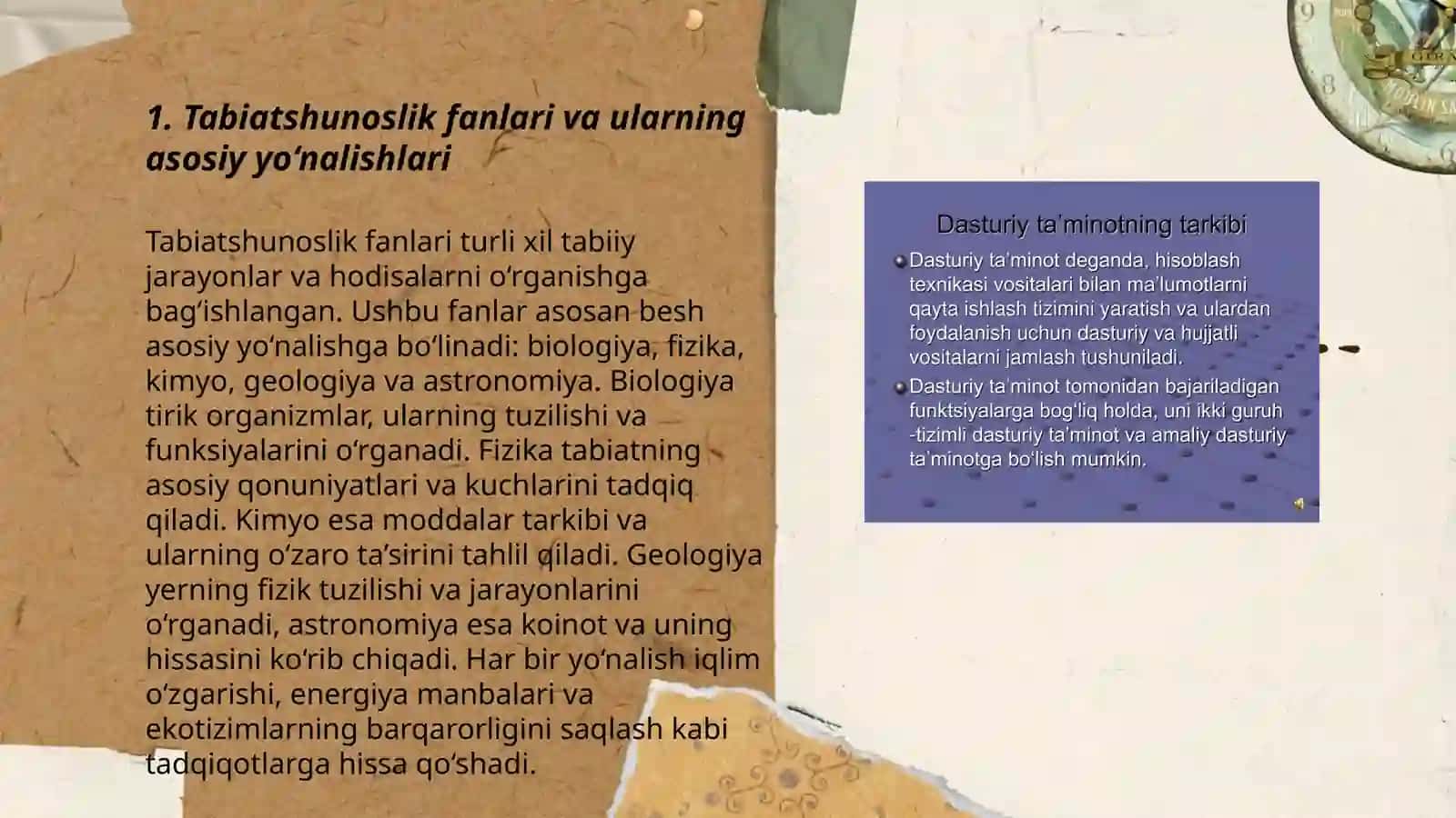 Tabiatshunoslik VA texnikaning ikkilamchi hujjat oqimlari 3