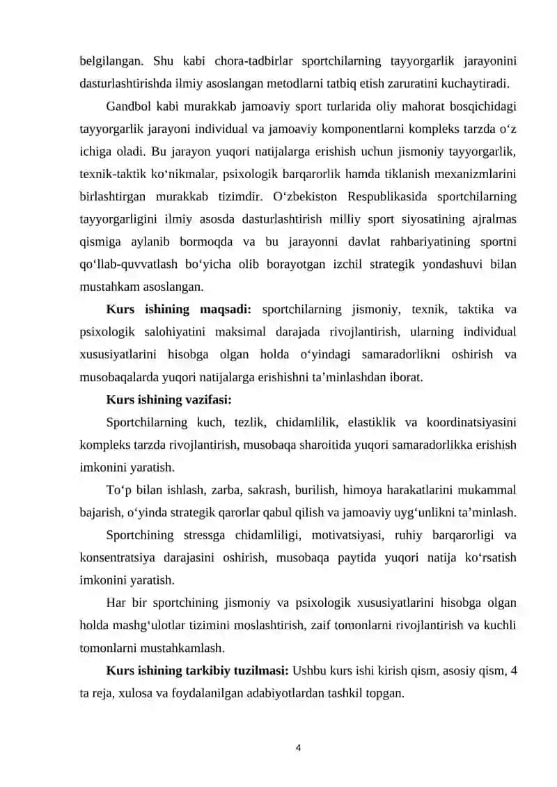 Oliy mahorat bosqichida gandbolchilarni tayyorgarlik jarayonini dasturlashtirish 3